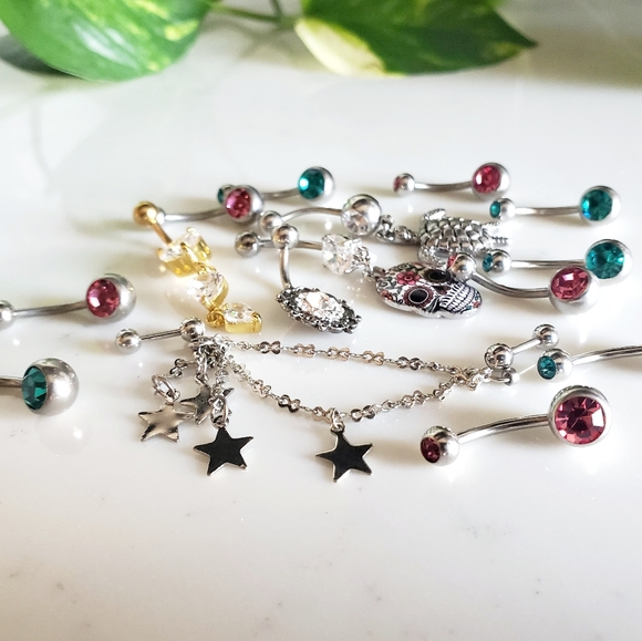 LAST ONE 🤩ot of 15 Naval Body Piercing Jewelry NWOT - Picture 2 of 4